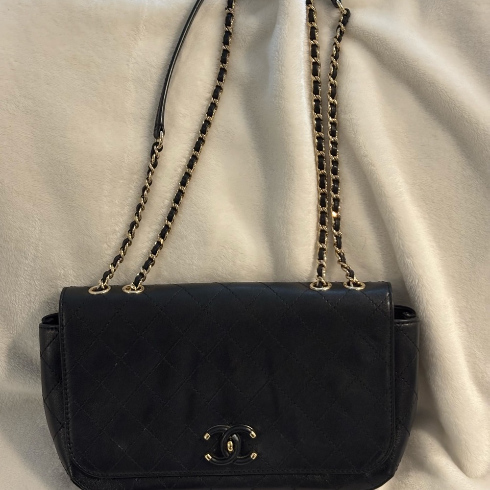 Chanel Medium Covered CC Flap Bag Stitched With Box